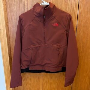 The North Face Maroon 3/4 Zip Jacket